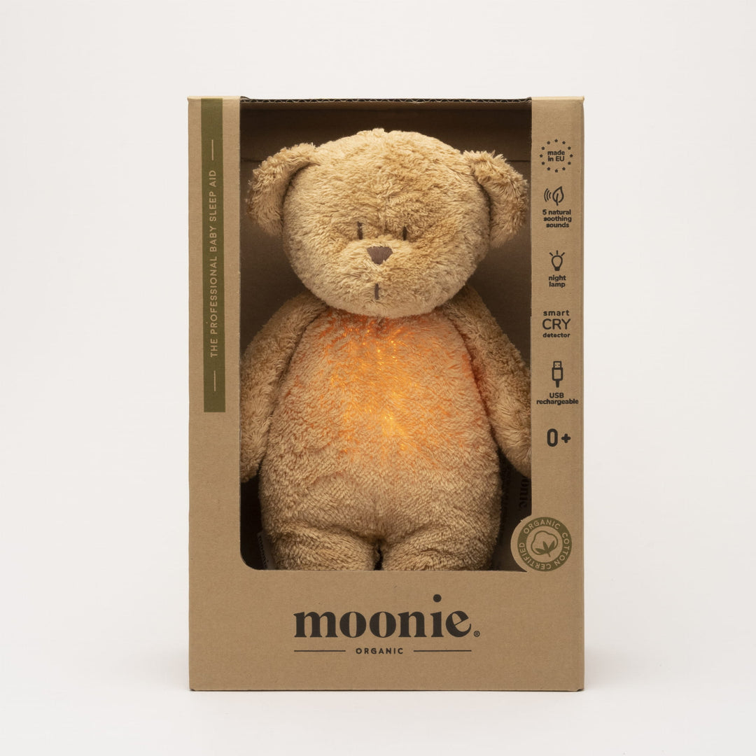 NEW Moonie 2.0 Organic Humming Bear Sleep Aid - Cappuccino