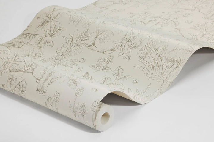 Borastapeter Wallpaper - Forest Friends Beige