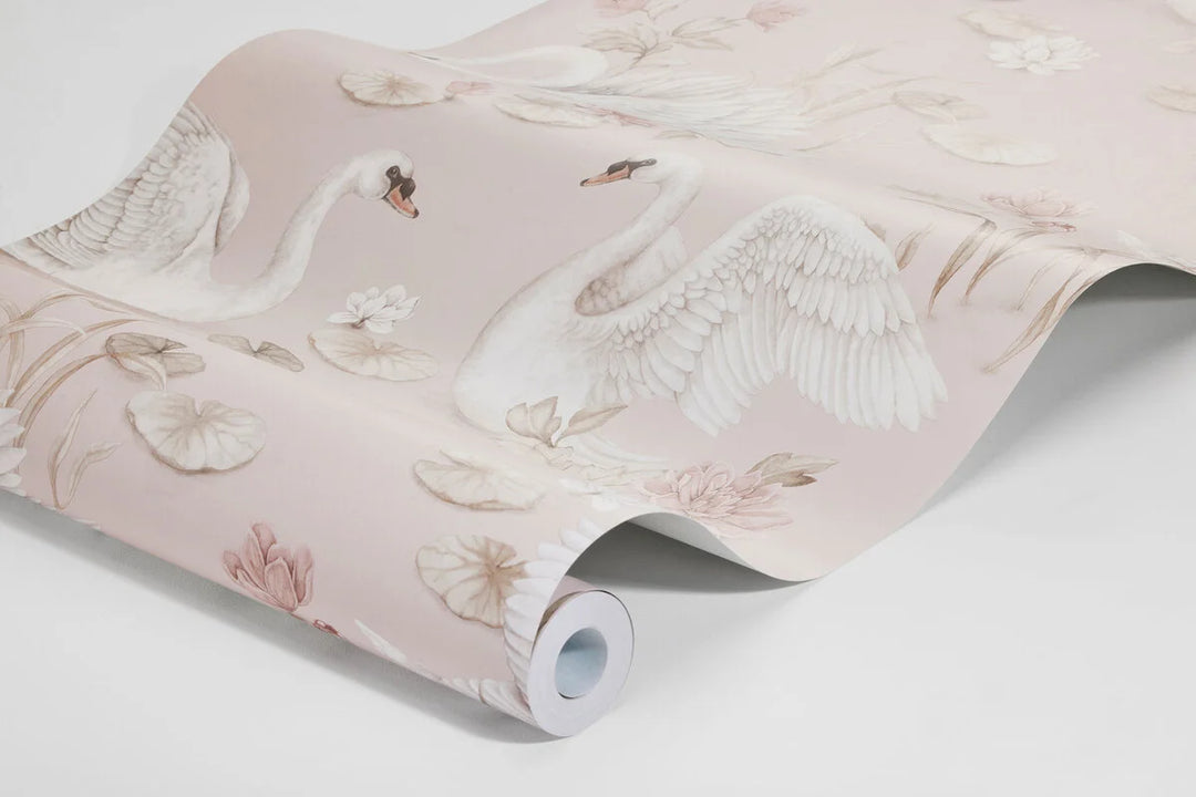 Borastapeter Wallpaper - Lily Swan Pink
