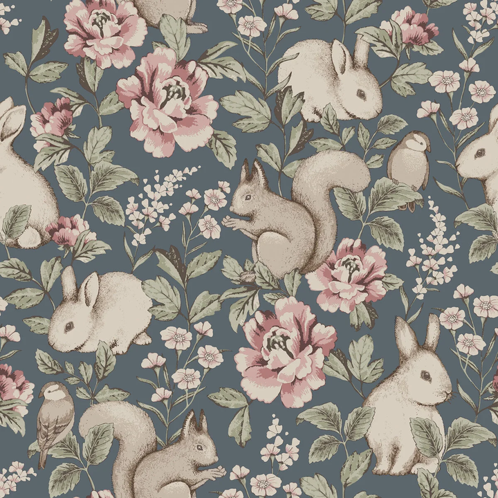 Borastapeter Wallpaper - Magic Forest Blue
