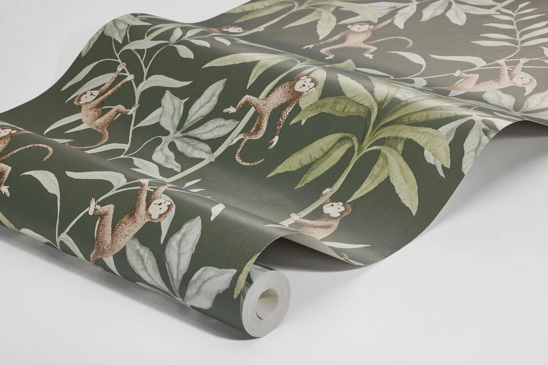Borastapeter Wallpaper - Jungle Friends Green