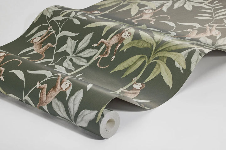 Borastapeter Wallpaper - Jungle Friends Green