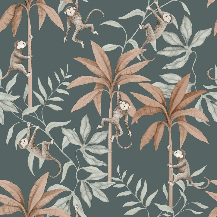 Borastapeter Wallpaper - Jungle Friends Blue