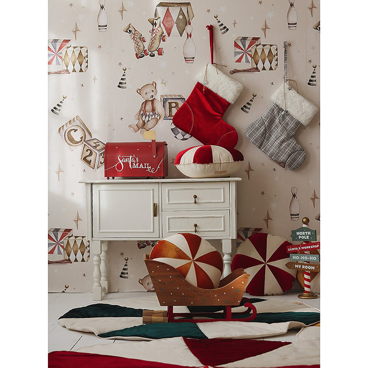 Weihnachtsstrumpf aus rotem Samt