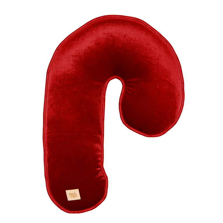 Weihnachts-Zuckerstangen-Patchworkkissen - Rot