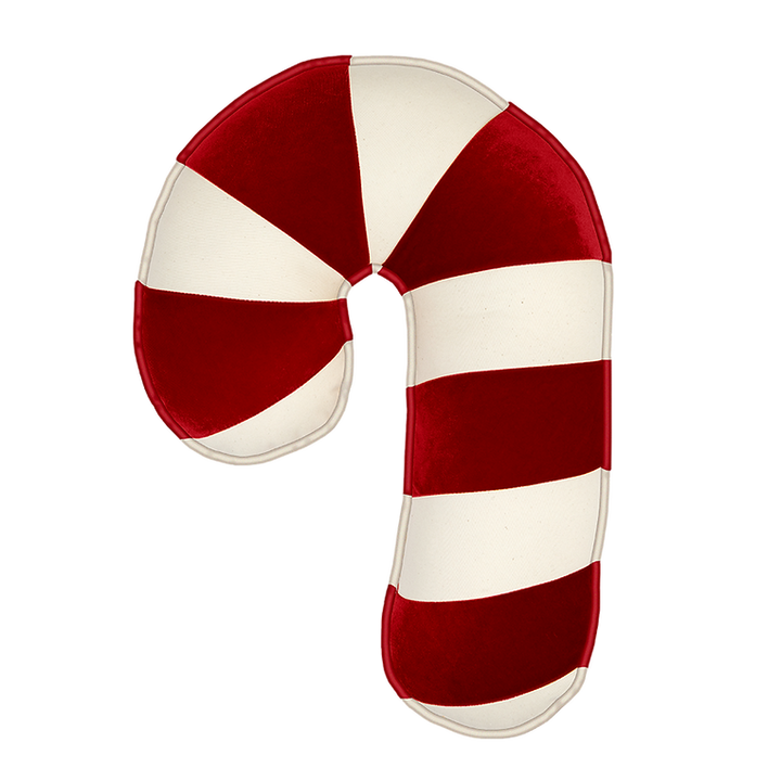 Weihnachts-Zuckerstangen-Patchworkkissen - Rot