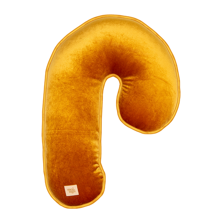 Weihnachts-Zuckerstangen-Patchworkkissen - Gold