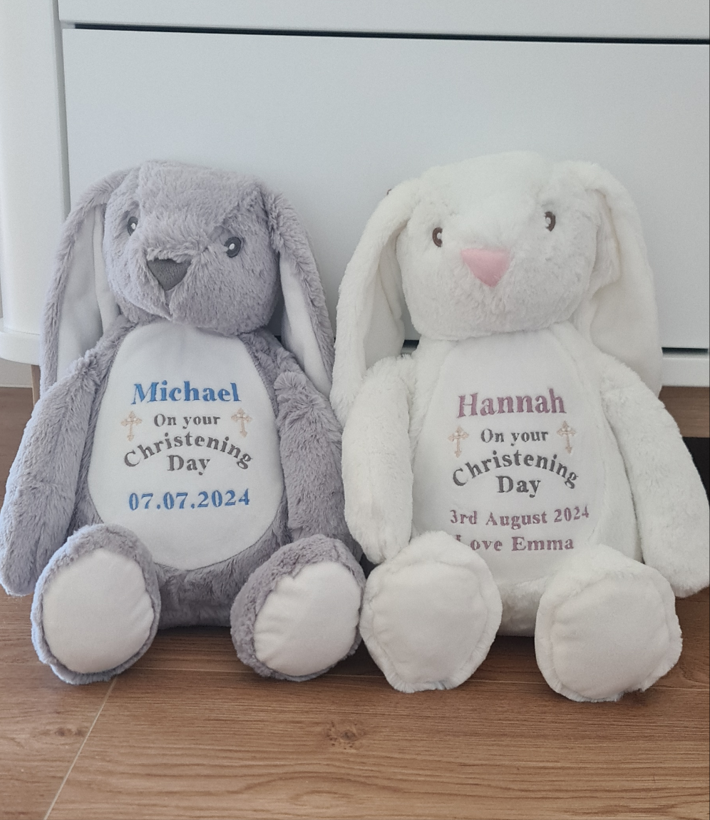 Cherish Me Personalisierter Hase - Tauftag