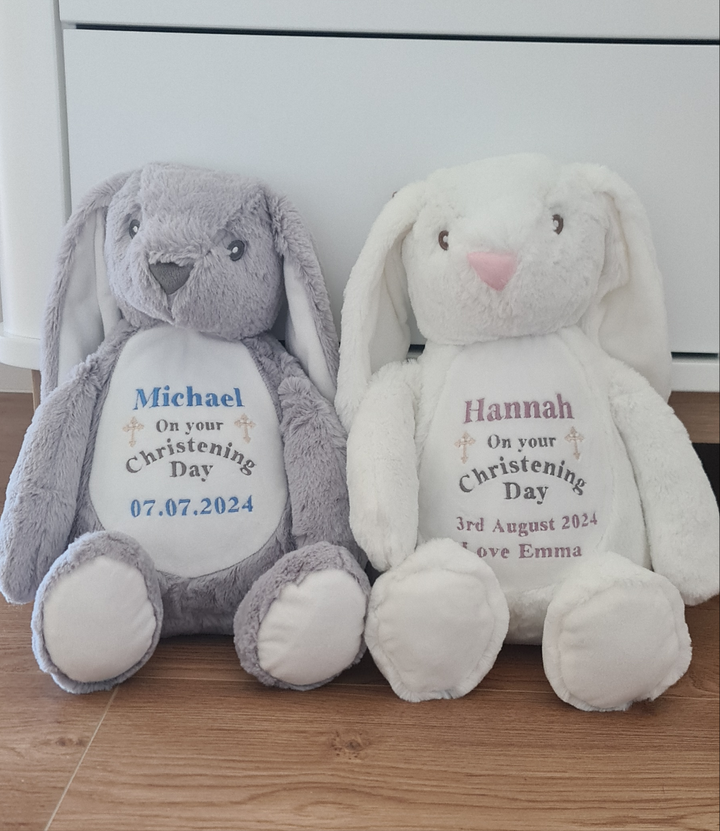 Cherish Me Personalisierter Hase - Tauftag