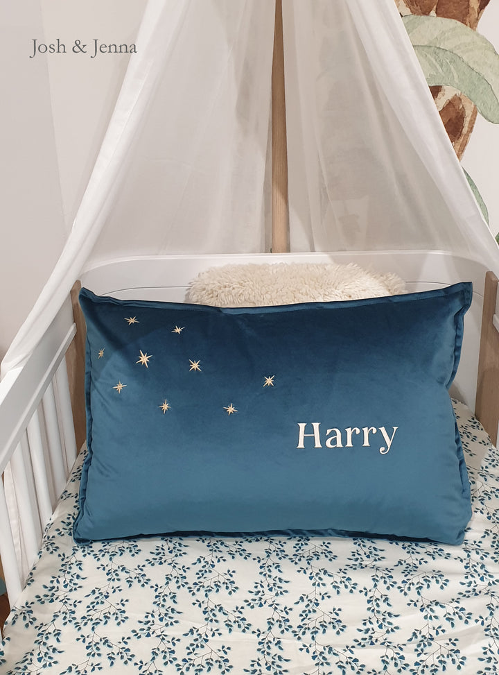 Personalised Luxury Velvet Cushion - Teal