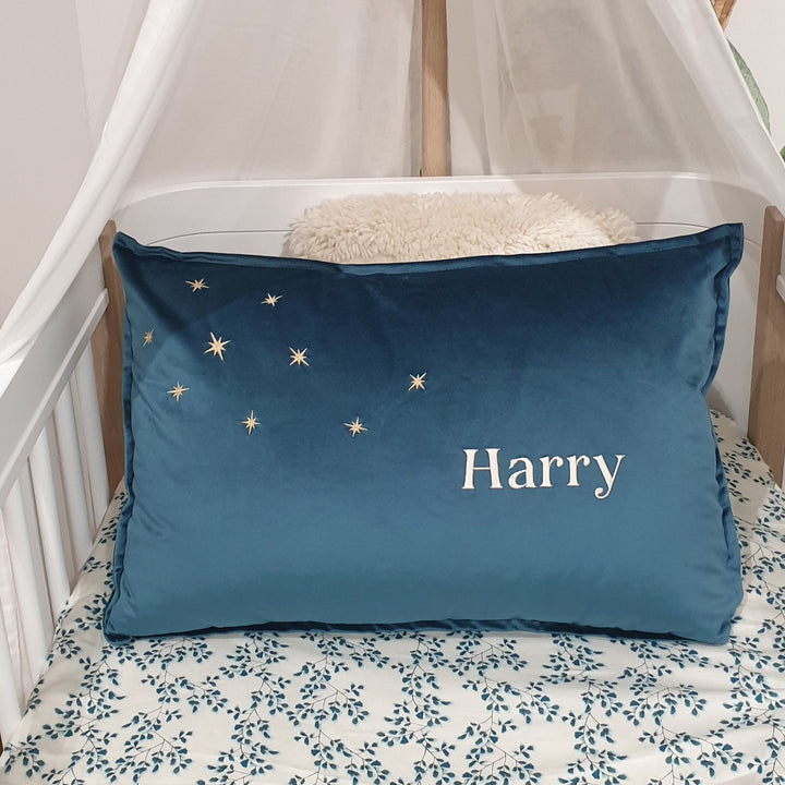 Personalised Luxury Velvet Cushion - Teal