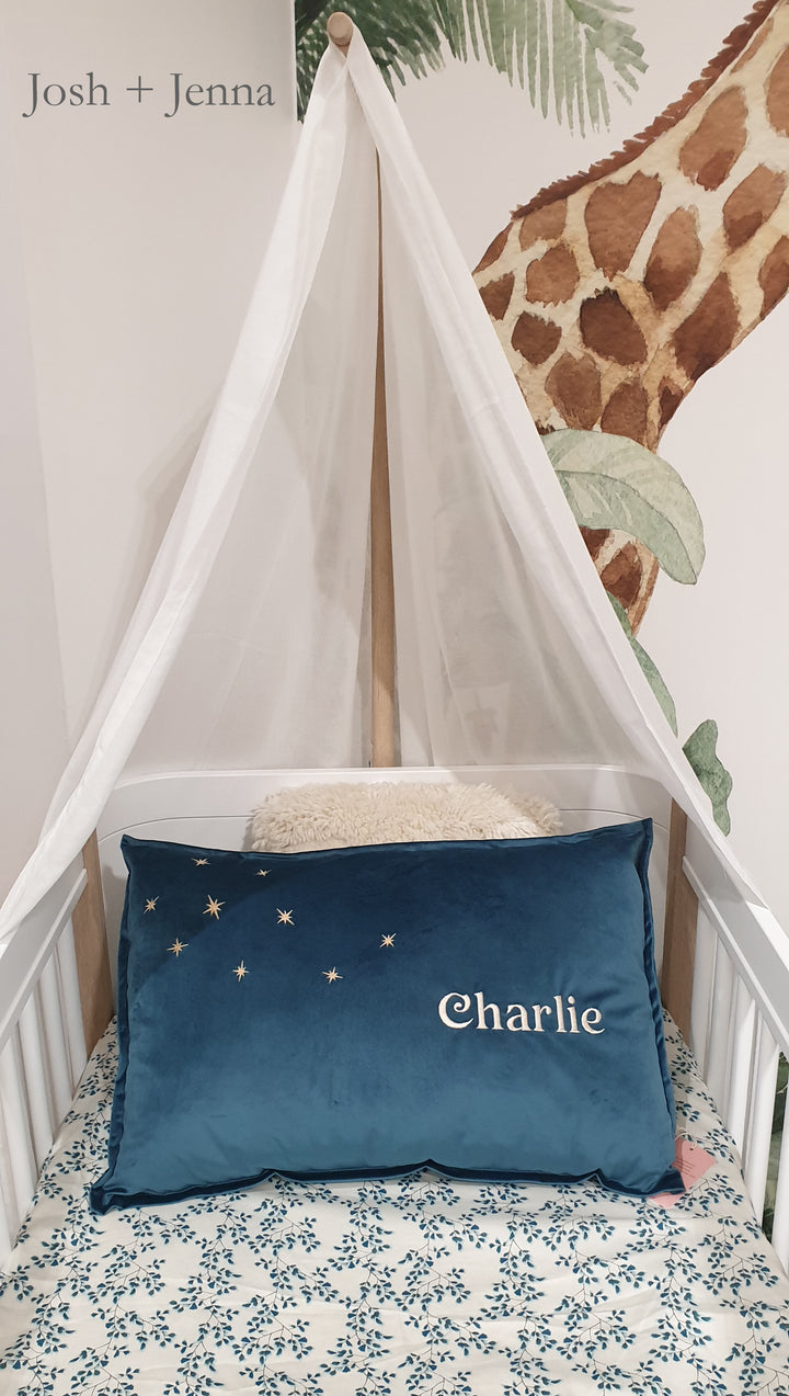 Personalised Luxury Velvet Cushion - Teal