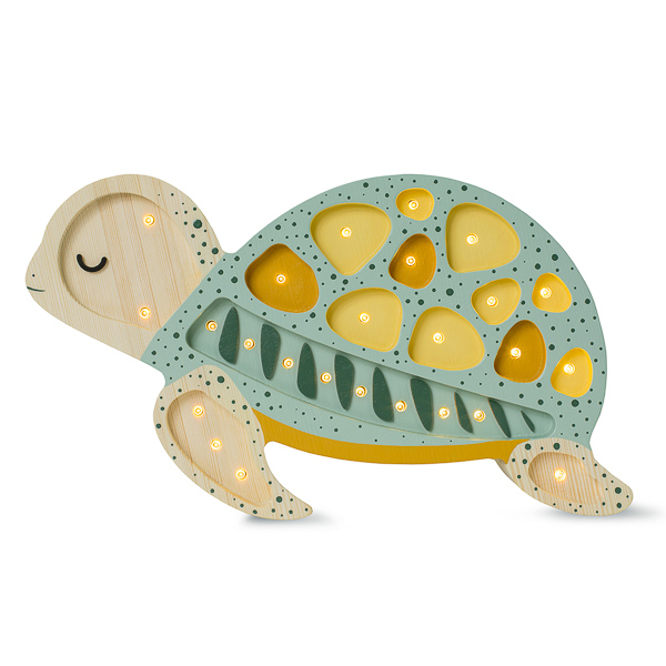 Little Lights Turtle Lamp - Sage