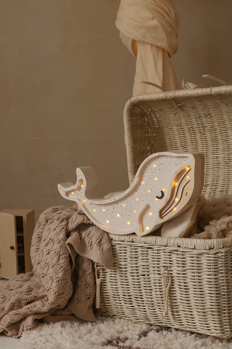 Little Lights Whale Lamp - White