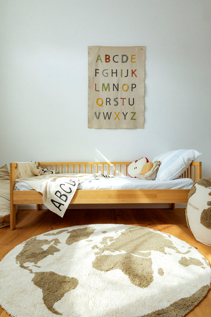 Lorena Canals Rugcycled Machine Washable Rug - World Map