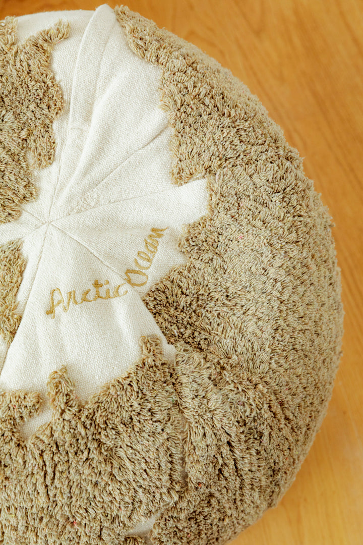 Lorena Canals Rugcyled Pouffe - World Map