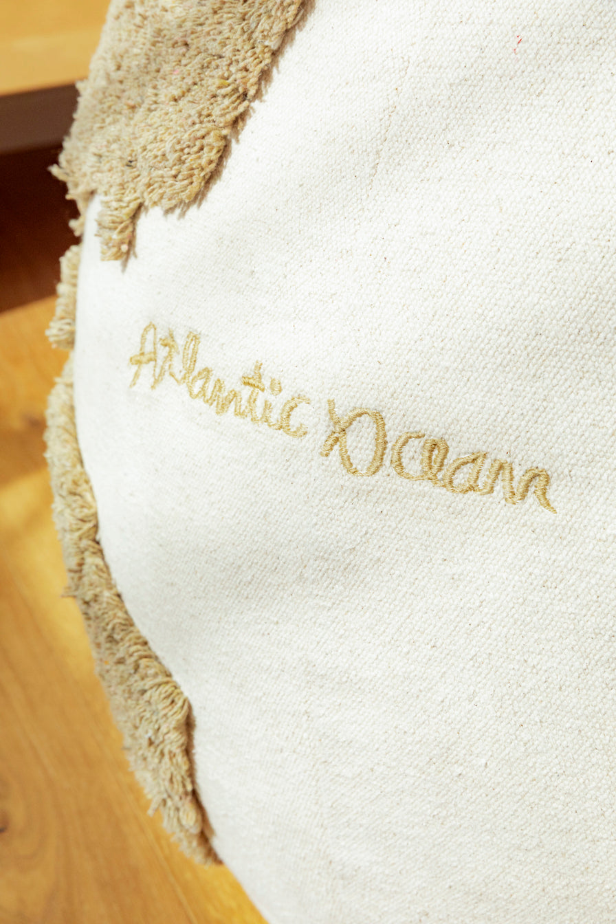 Lorena Canals Rugcyled Pouffe - World Map