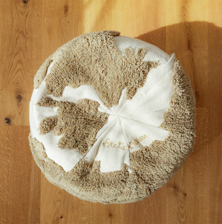 Lorena Canals Rugcyled Pouffe - World Map