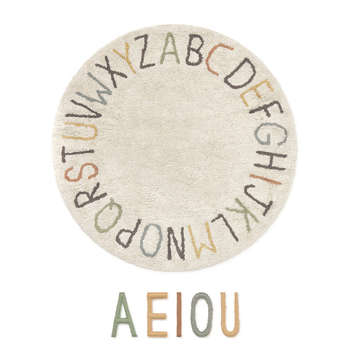 Maschinenwaschbarer Teppich Lorena Canals - ABC Natur/Schwarz