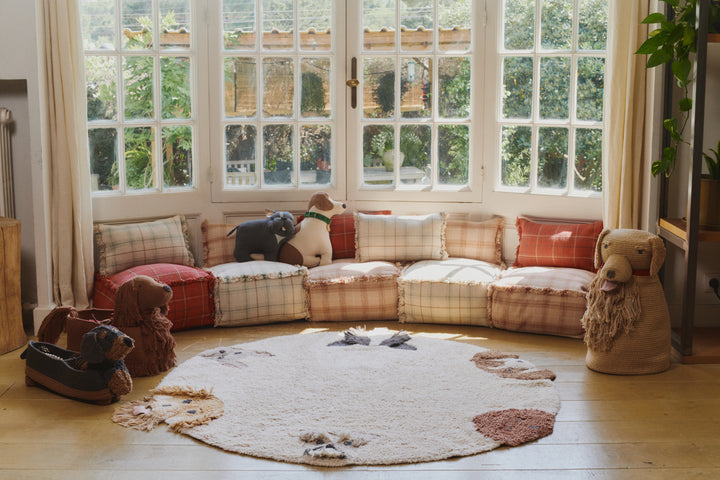 Lorena Canals Handloom Pouffe - Blue Sage