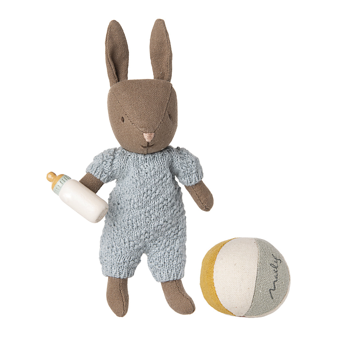 Maileg Micro Kaninchen Set - Braun | Blau