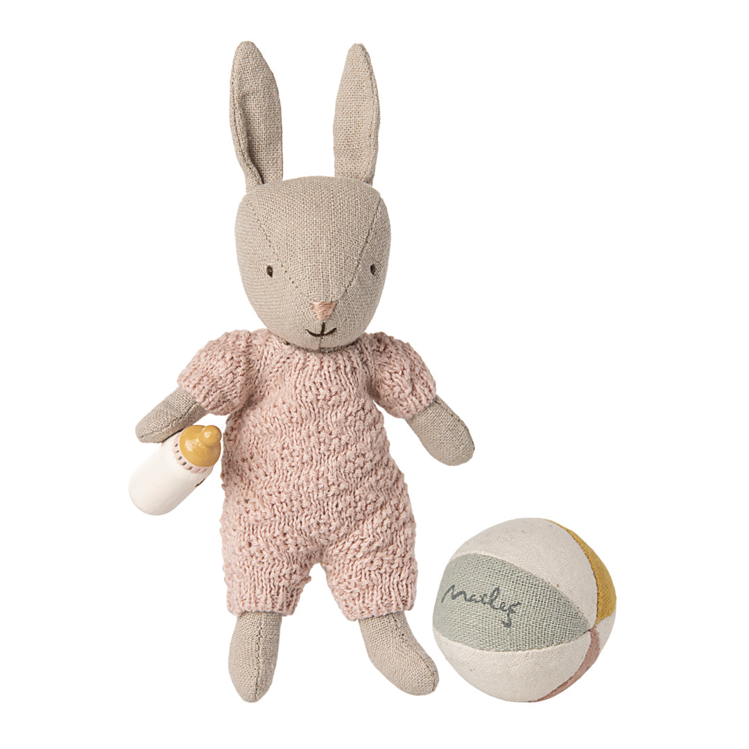 Maileg Micro Rabbit Set - Sand | Rose