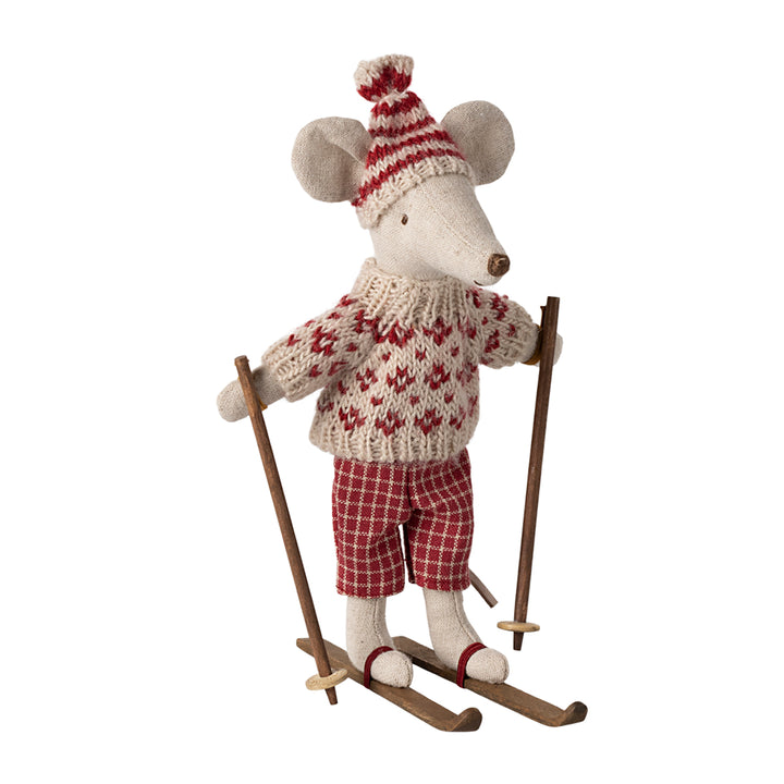 Maileg Wintermaus mit Ski-Set - Mama