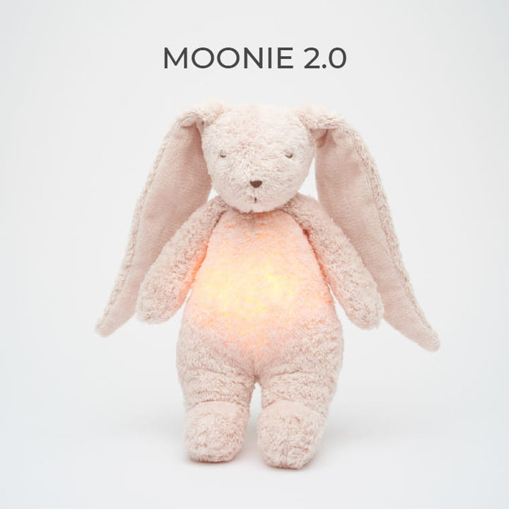 NEU Moonie 2.0 Bio-Schlafmittel mit summendem Häschen – Rose