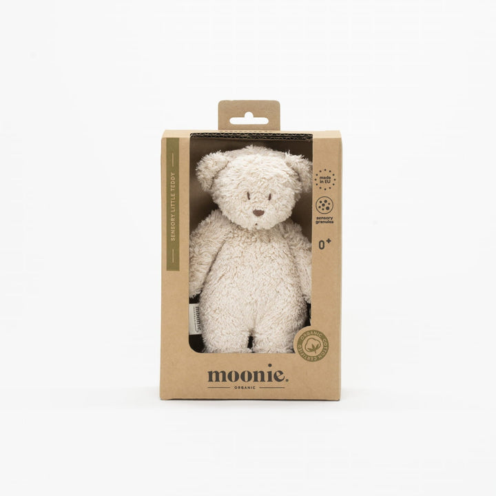 NEW Moonie Organic Sensory Little Teddy Bear - Sand