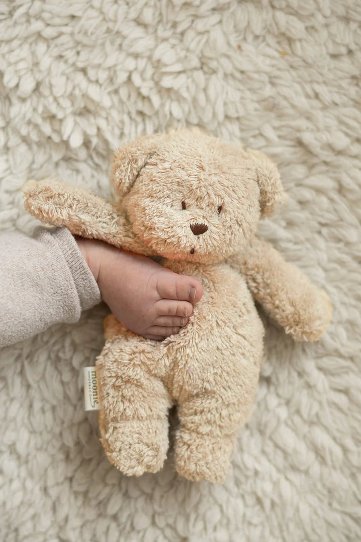 NEW Moonie Organic Sensory Little Teddy Bear - Sand