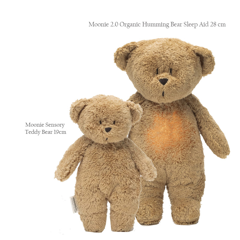 NEW Moonie Organic Sensory Little Teddy Bear - Cappuccino