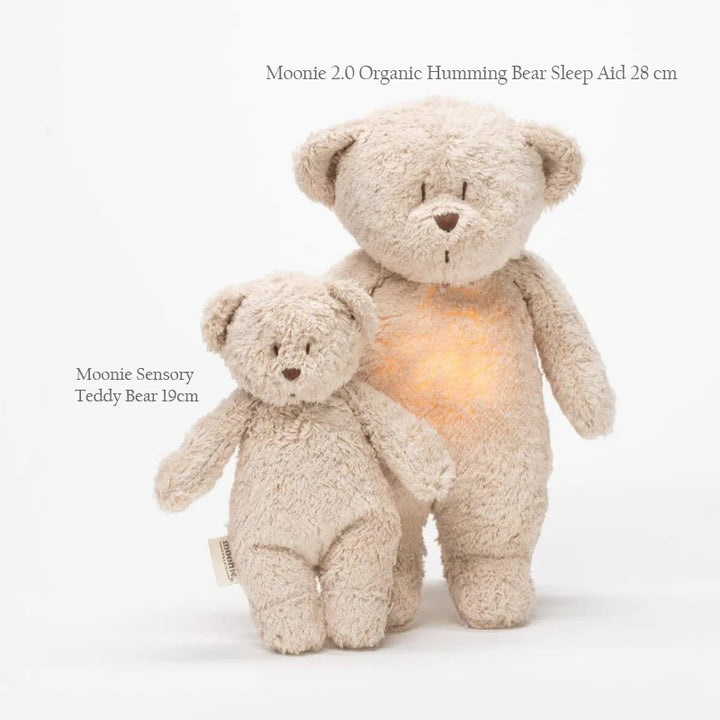 NEW Moonie Organic Sensory Little Teddy Bear - Sand