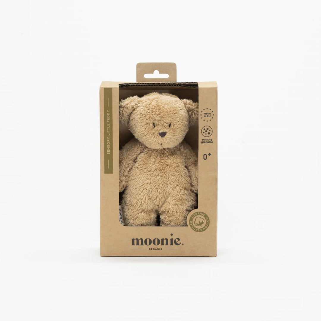 NEW Moonie Organic Sensory Little Teddy Bear - Cappuccino