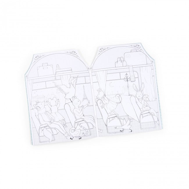 Moulin Roty Petite Ecole de Danse Malbuch + 170 Aufkleber