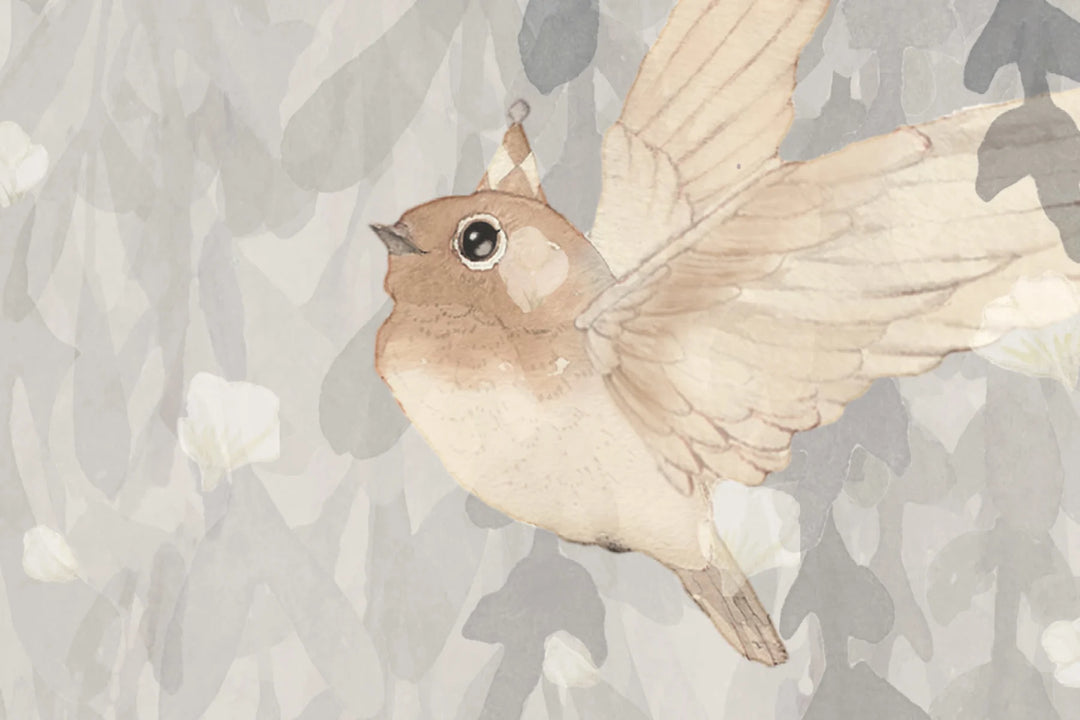 Benutzerdefinierte Wandbild für Kinder - Traum Wald Junge Blau Grau