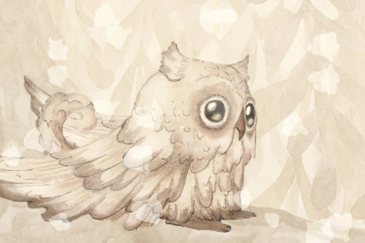 Kids Custom Wall Mural - Dream Forest Girl Off White