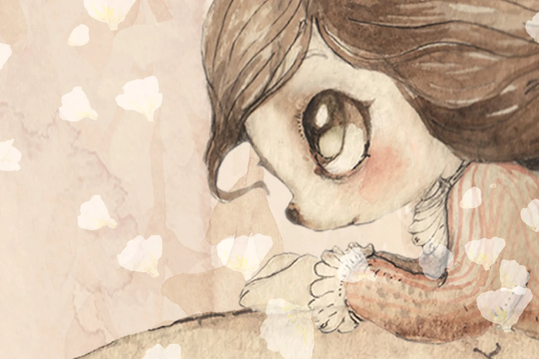 Benutzerdefinierte Wandbild für Kinder - Traumwald Mädchen Sandy Pink