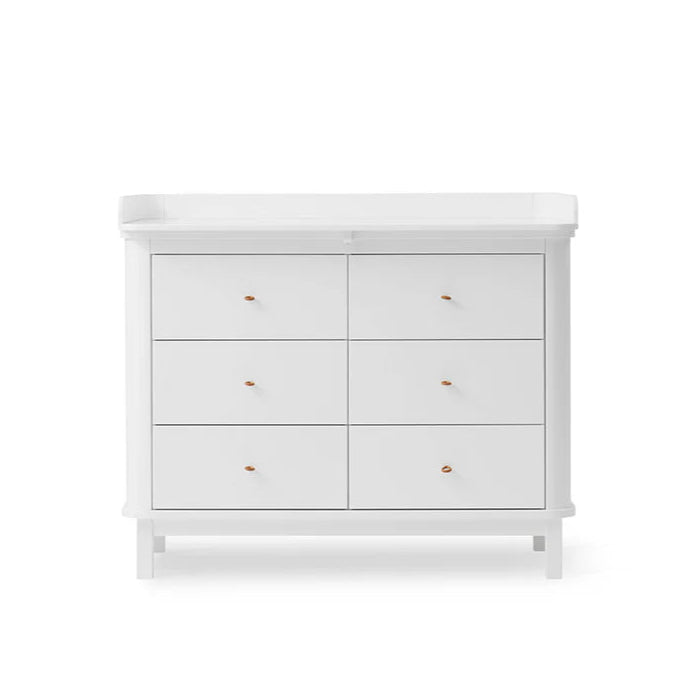 Oliver Furniture Nursery 6 Drawer Dresser (with changer top) - White