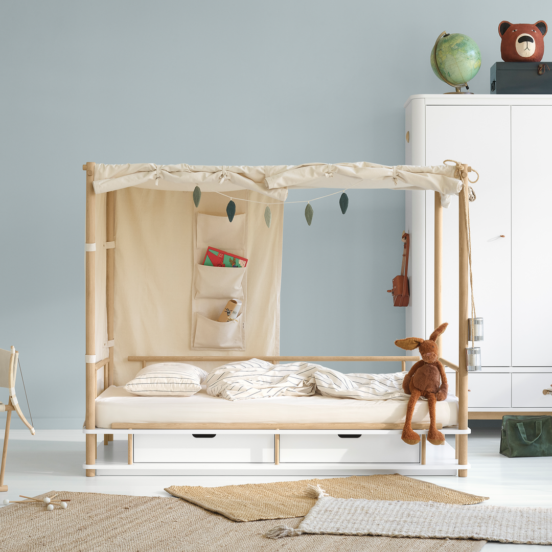 Oliver Furniture Wood Kinder-Einzelbett - Weiß/Eiche
