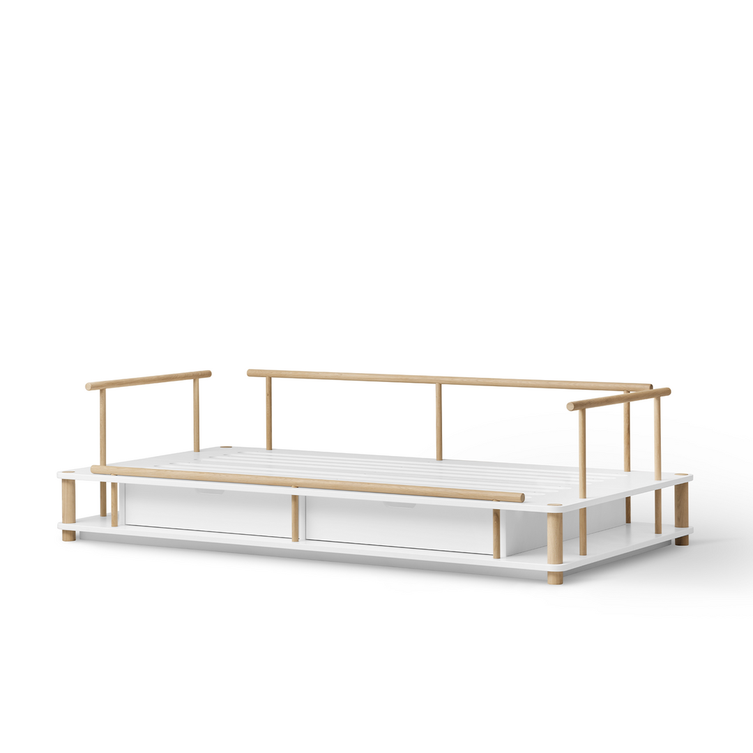 Oliver Furniture Wood Kinder-Einzelbett - Weiß/Eiche