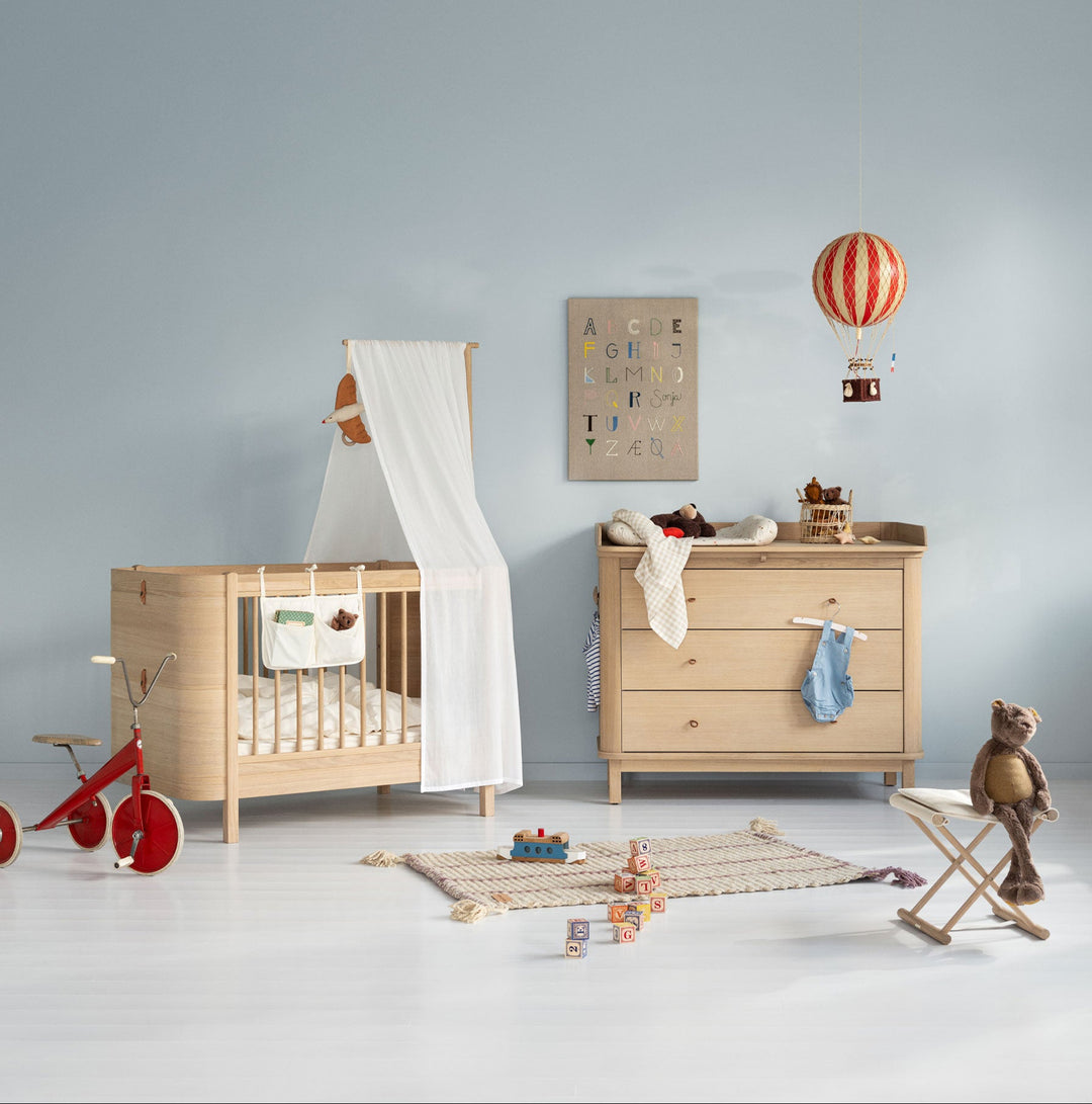 Oliver Furniture Nursery 3 Drawer Dresser (with changer top) - Oak