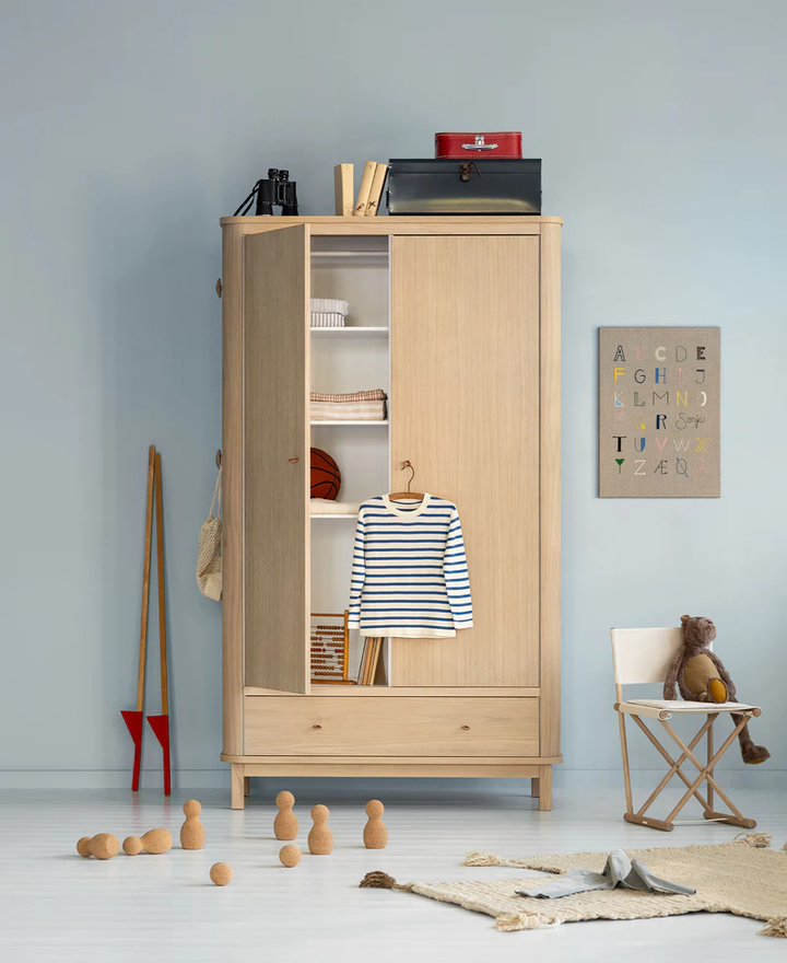 Oliver Furniture Wood Wardrobe 2 Door - Oak