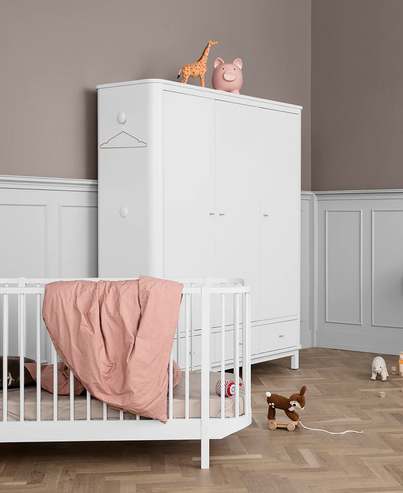 Oliver Furniture Wood Wardrobe 3 Door - White