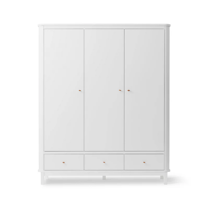 Oliver Furniture Wood Wardrobe 3 Door - White