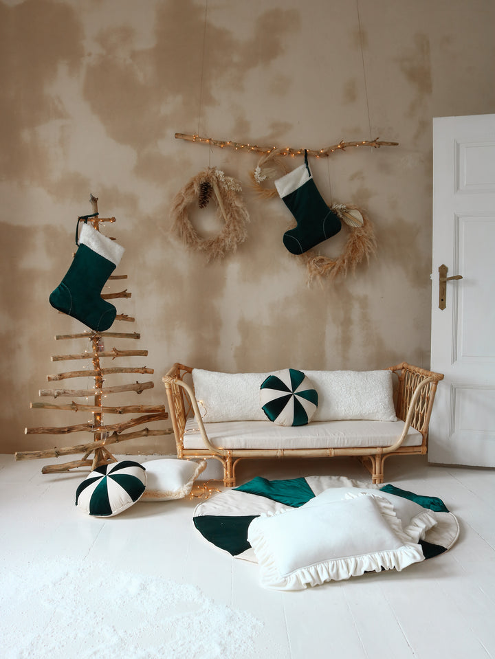 Green Velvet Christmas Stocking