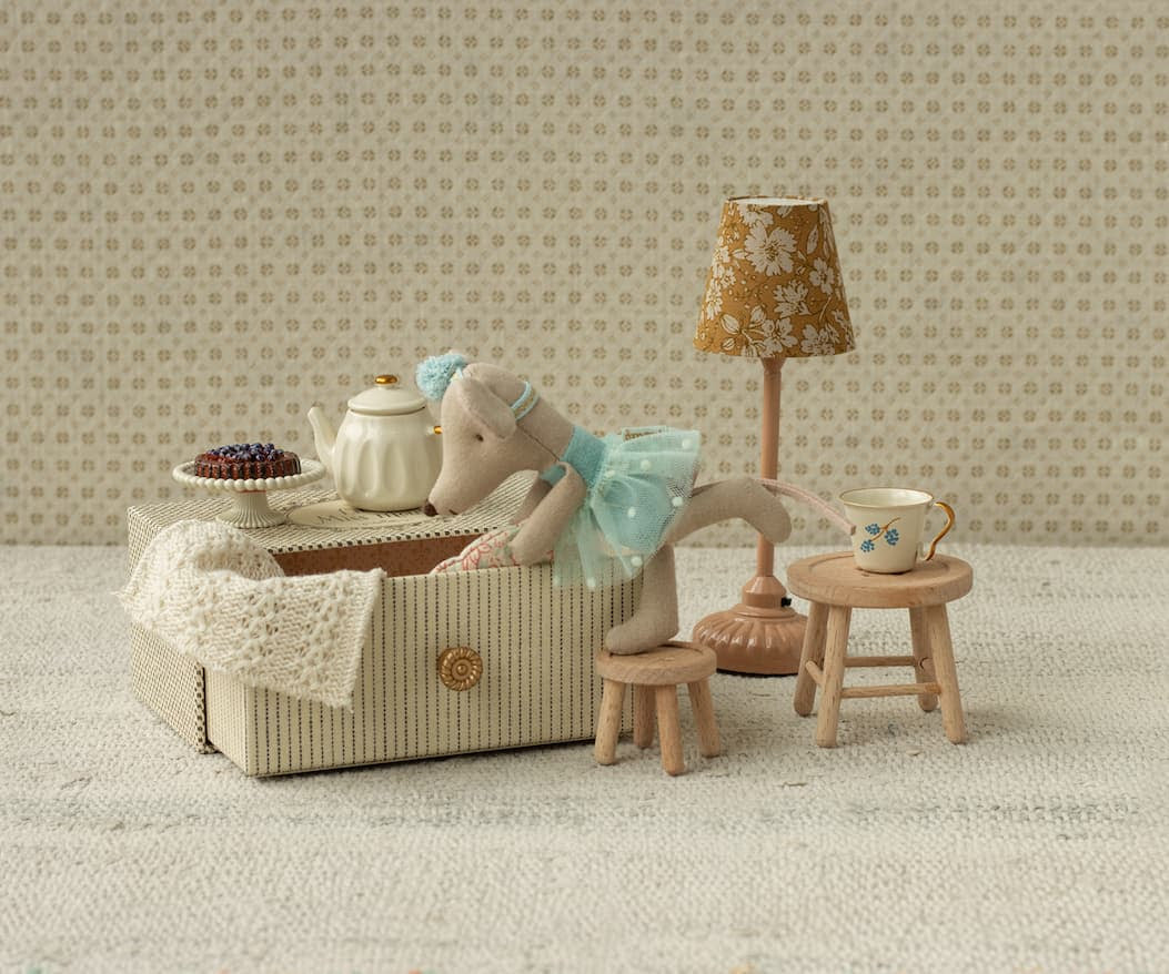 Maileg Dance Mouse in a Day Bed - Little Sister