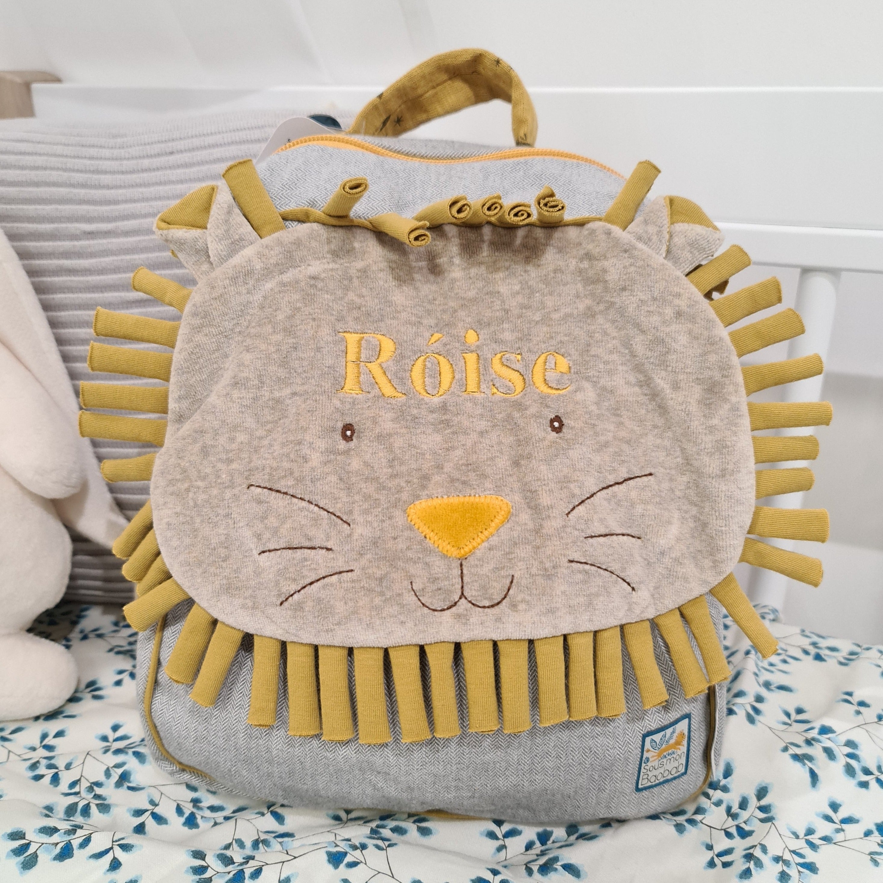 Sac Moulin Roty Lion Moulin Roty Personalised Lion Backpack