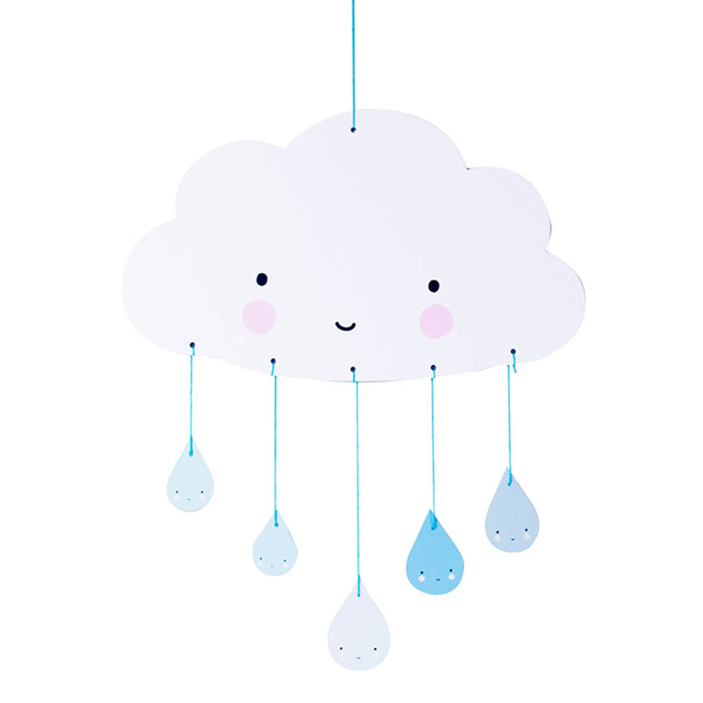 Cardboard Cloud Mobile - Blue