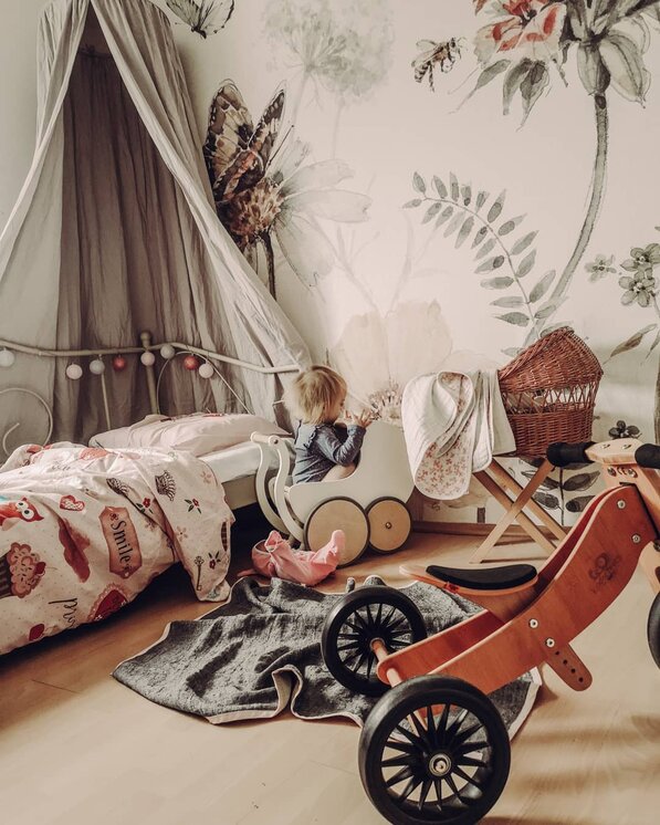 Benutzerdefinierte Wandbild für Kinder - Wilde Blumen