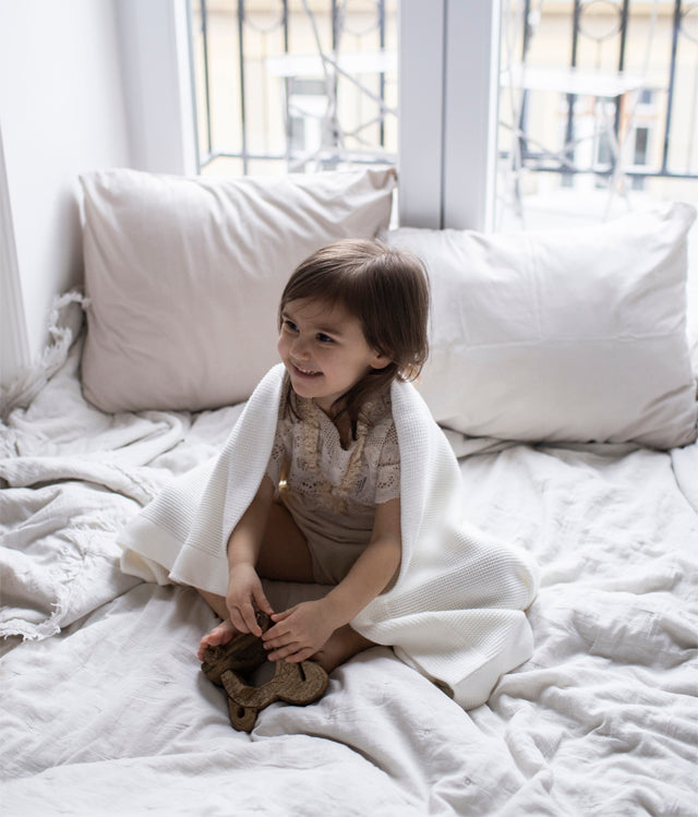 Classic Bamboo Cotton Blanket - Ivory